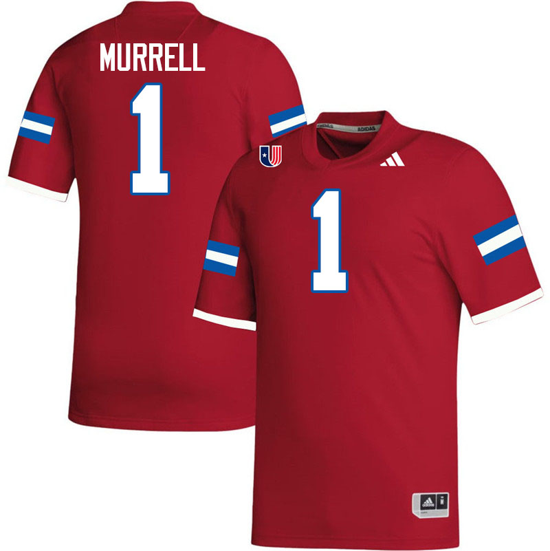 West Georgia Wolves #1 Latrelle Murrell College Football Jerseys,Uniforms-Red